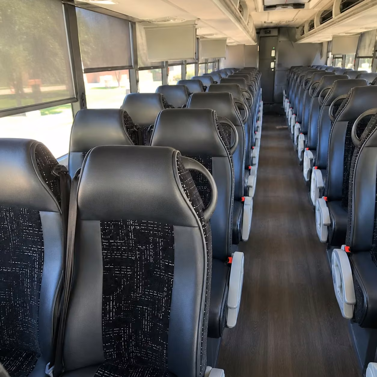 56 passenger charter bus inside