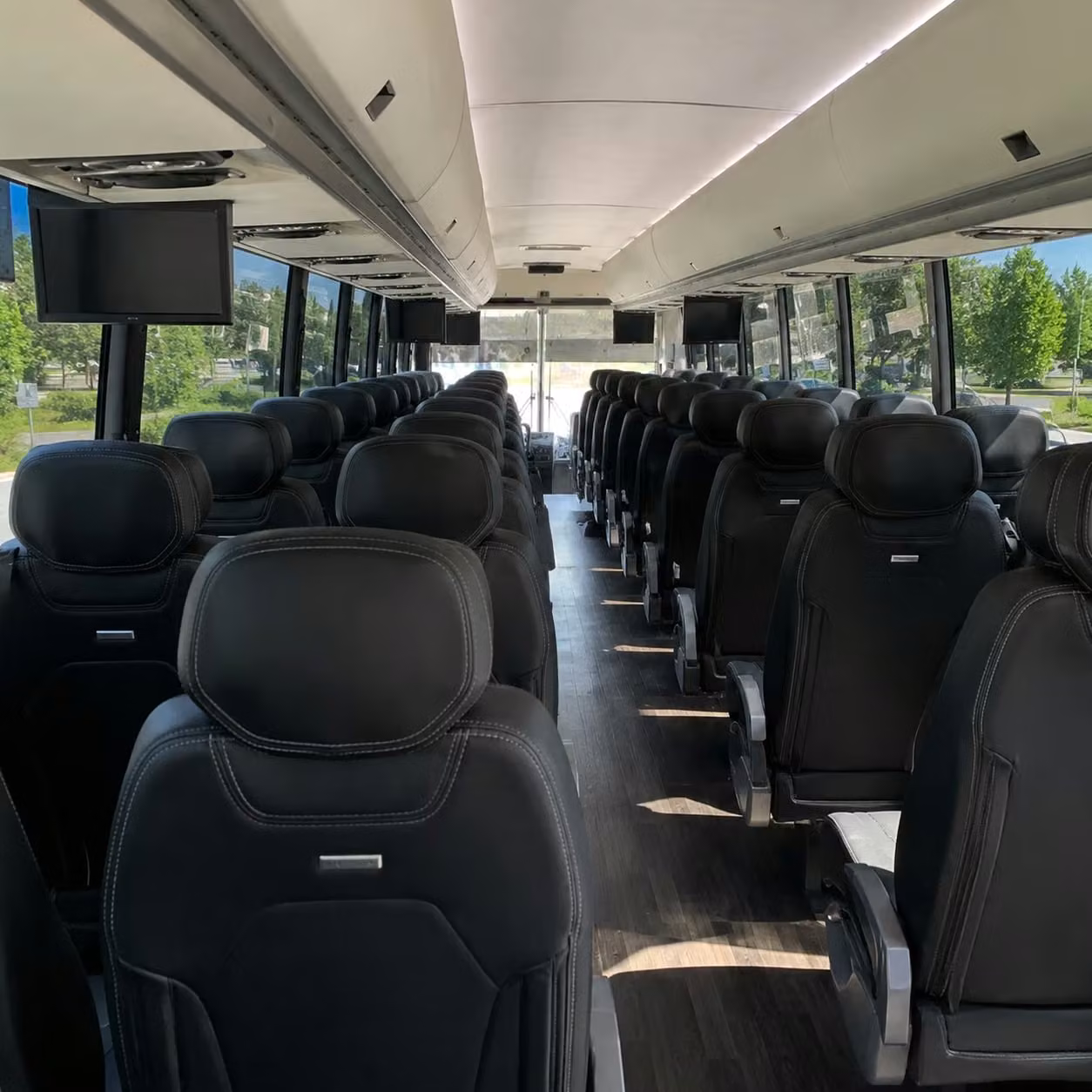 56 passenger charter bus interior